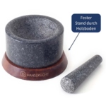 Hanseküche Mörser mit Stößel aus Granit Ø 15 cm