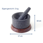 Hanseküche Mörser mit Stößel aus Granit Ø 15 cm