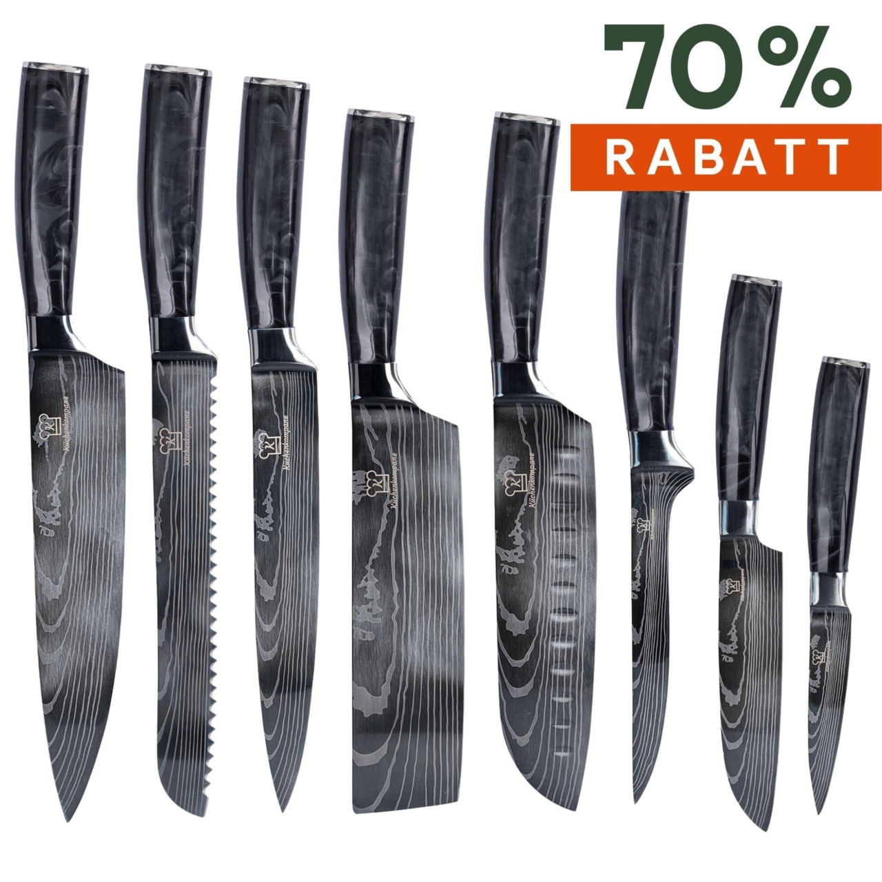 Küchenkompane Messer-Set Kuro Messerset Premium (8-tlg)